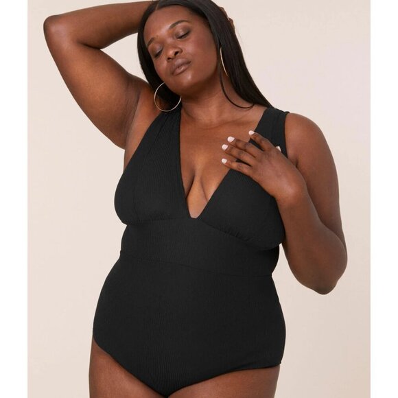 NWT Andie Swim | The Mykonos One Piece Ribbed Black (XL-Long Torso) - Picture 10 of 16